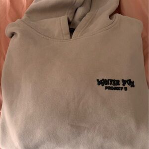 white fox tan hoodie